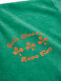 Bobo Choses Green Have Fun Velvet Sweatshirt