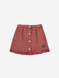 Bobo Choses Brown Tic Tac Toe Ruffled Skirt