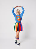 Bobo Choses Multicolor Color Block Pleated Skirt