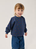 Bobo Choses Baby Navy Blue Stamp Bloom All Over Sweatshirt