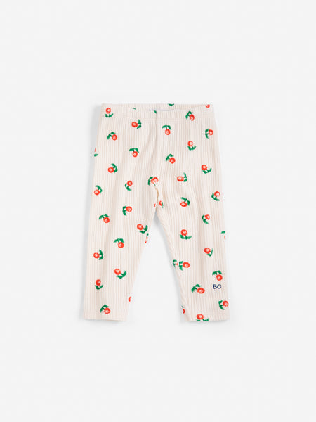 Bobo Choses Baby Off White Stamp Bloom All Over Leggings