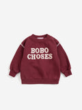 Bobo Choses Baby Burgundy Red Bobo Embossed Sweatshirt