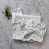 Bonjoy Ivory Peter Pan Pointelle Footie