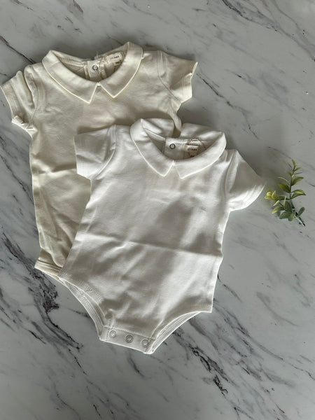 Lil Legs Analogie Winter White Collar Onesie