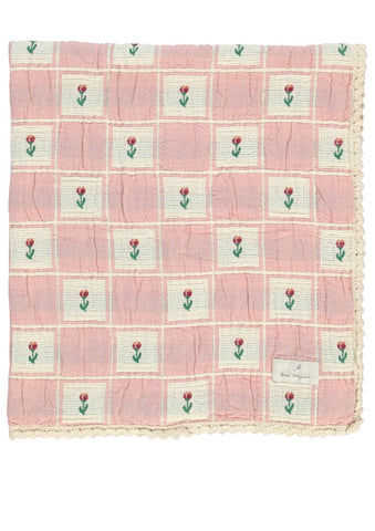 Bebe Organic Mauve Tulip Patchwork Blanket