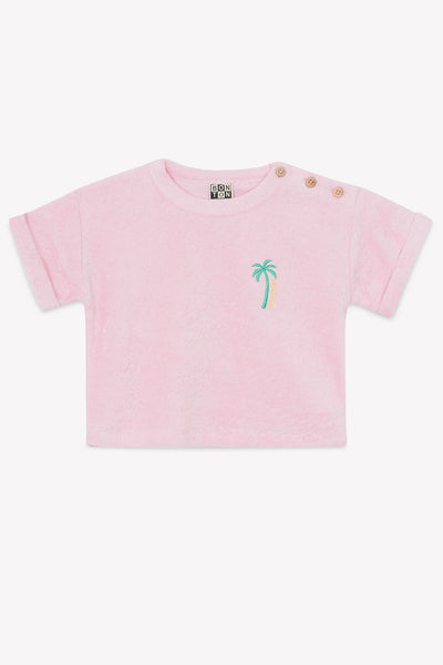 Bonton Baby Rose Bubble Terry Tee