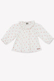 Bonton Baby Ecru Bonton Blouse + Pink Bloomer Set