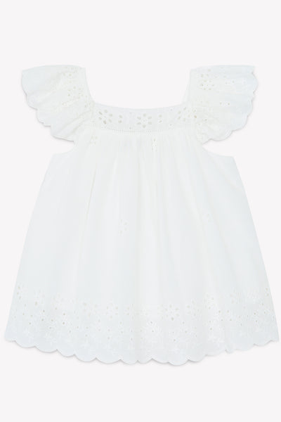 Bonton Ecru Bonton Eyelet Laure Baby Dress