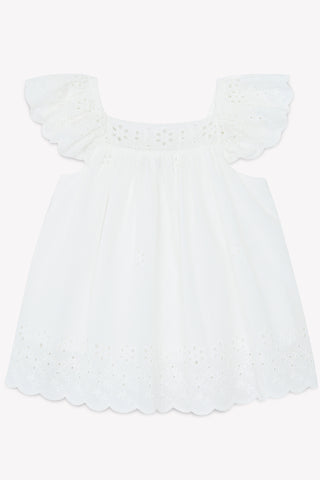 Bonton Ecru Bonton Eyelet Laure Baby Dress