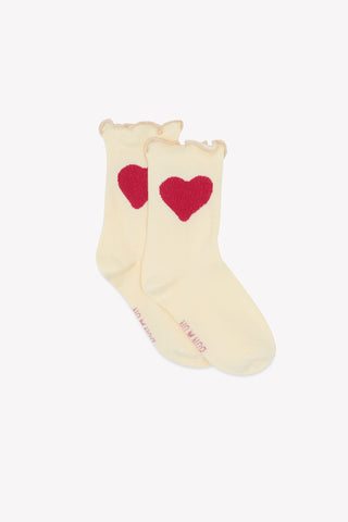 Bonton Ecru Bonton Heart Socks