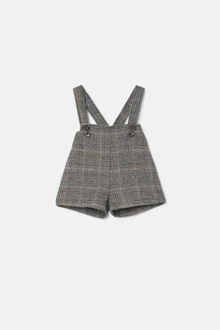 My Little Cozmo Baby Baker Glen Plaid Overall