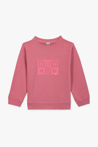 Bonton Pink Logo Smile Sweatshirt