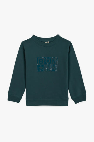 Bonton Blue Lake Logo Smile Sweatshirt