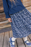 Bonton Blue Bandana Printed Mirabel Skirt