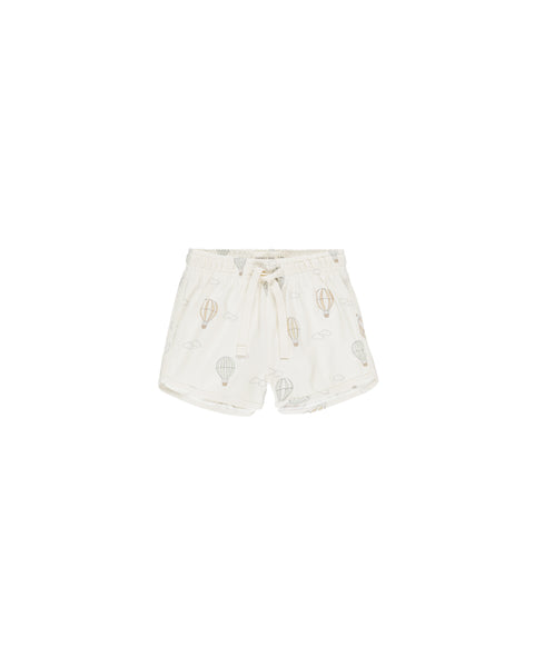 Quincy Mae Ivory Hot Air Balloons Boys Swim Short