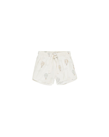 Quincy Mae Ivory Hot Air Balloons Boys Swim Short