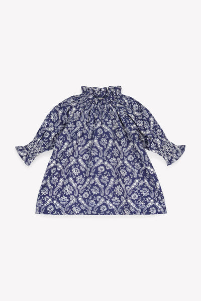 Bonton Baby Blue Bandana Printed Mala Dress