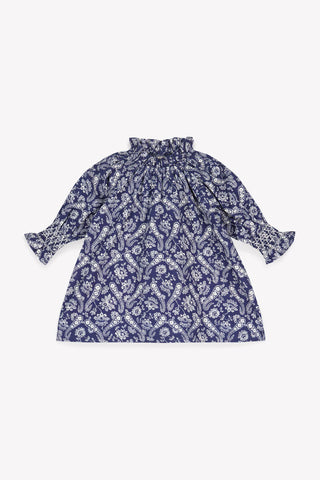 Bonton Baby Blue Bandana Printed Mala Dress