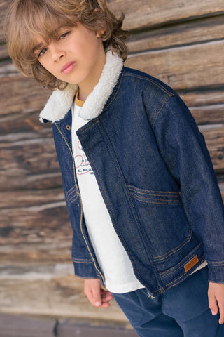 Bonton Raw Denim Mao Jacket