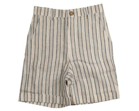 Belati Beige Striped Shorts
