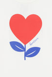 Bonton Ecru Heart Flower Baby T-shirt