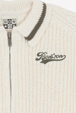 Bonton Ecru Nugget Gilet Zip Sweater