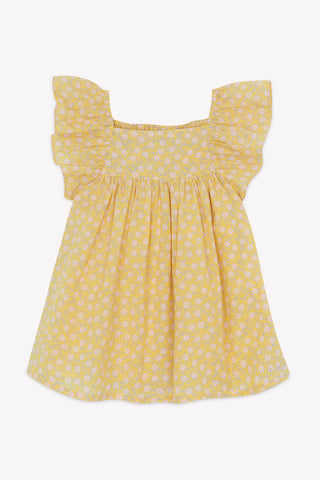 Bonton Yellow Floral Jaune Nachos Baby Dress