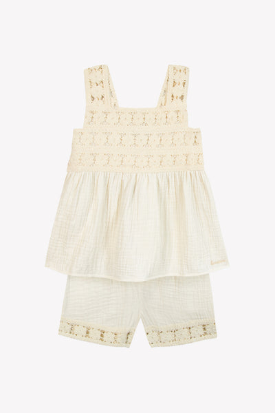 Bonton Ecru Ensemble Nouki Short Set