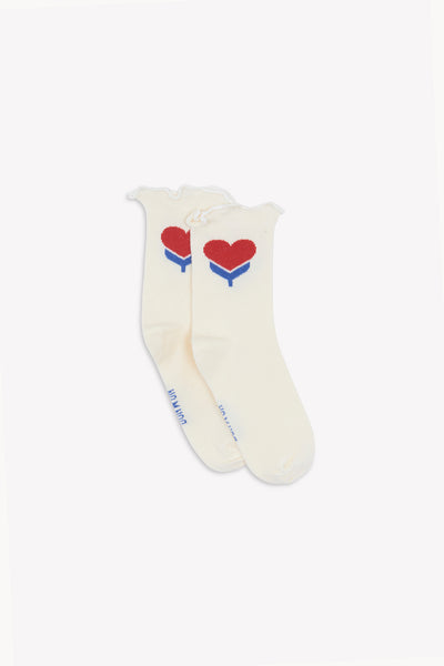 Bonton Ecru Heart Bonton Sock