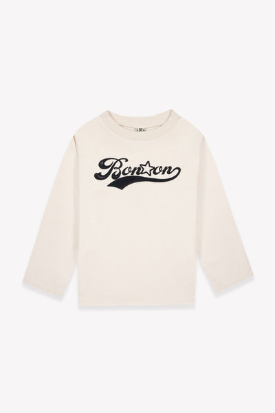 Bonton Off White/Black Logo T-shirt