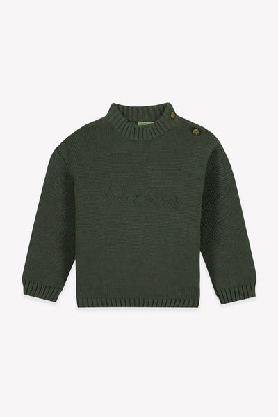 Bonton Baby Khaki Logo Sweater