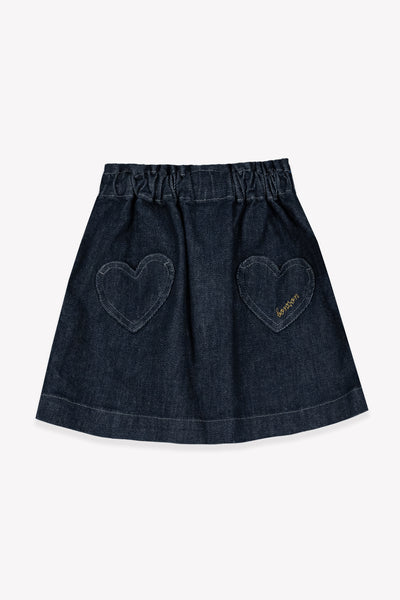 Bonton Denim Heart Skirt