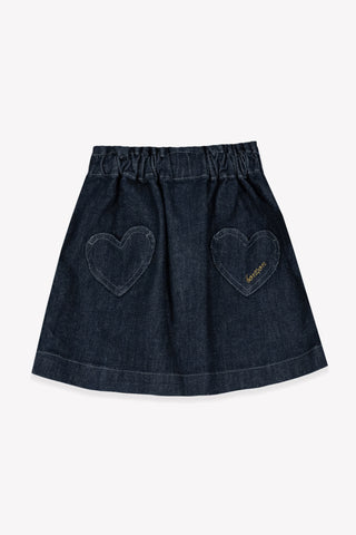 Bonton Denim Heart Skirt