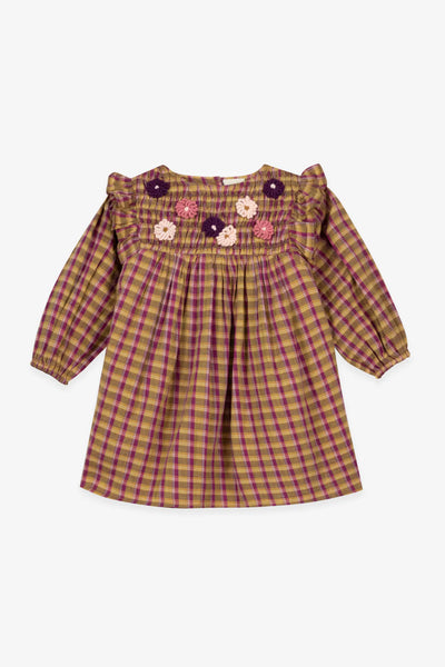 Bonton Checked Swing Baby Dress