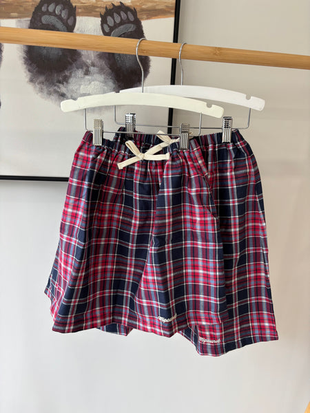 Mipounet Red Tartan Long Skirt