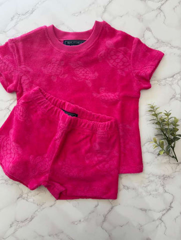 Vilebrequin Bougainville Pink Turtle Terry Set