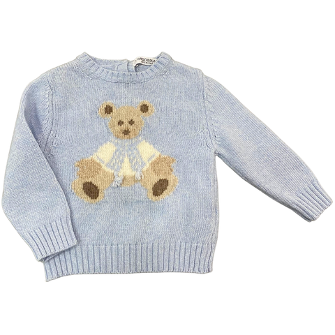 L'orsobruno Baby Blue Bear Sweater