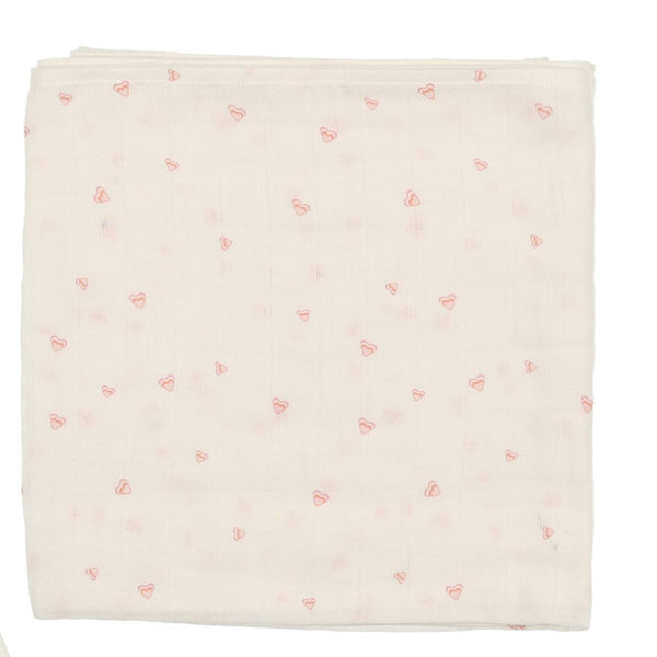 Lilette Winter White Heart Graphic Blanket