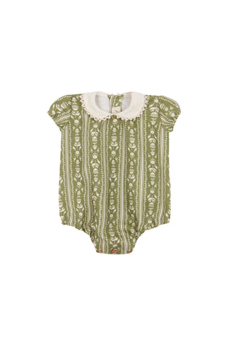 Birinit Green Floral Loiba Romper