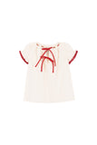 Birinit Red Stripes Blouse + Bloomer Set