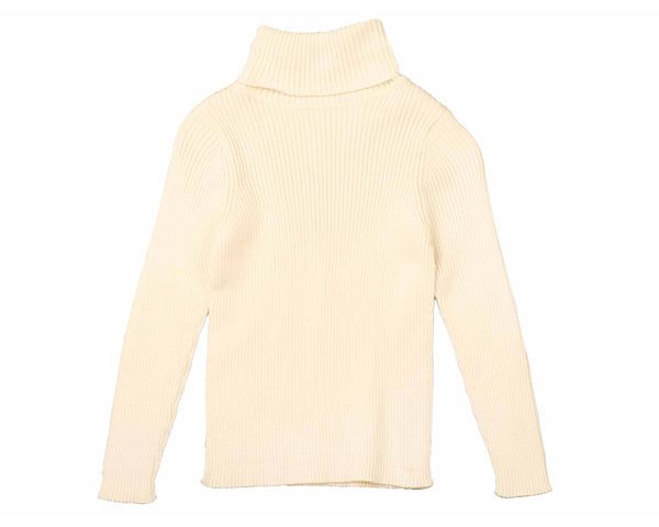 Belati Cream Basic Mockneck Shell