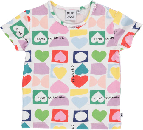 Beau Loves Baby Multicolor Hearts T-shirt
