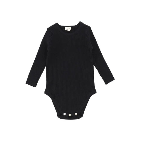 Lil Legs Black Knit Crewneck Onesie