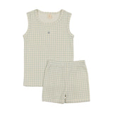 Bonjoy Blue Star Checkered Dreams Tank & Shorts Set