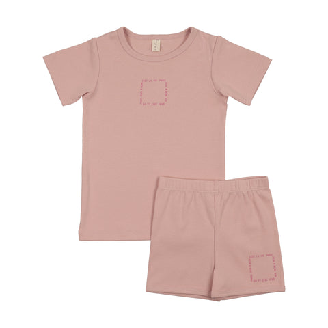 Bonjoy Blush Pink Cest La Vie SS Lounge Set
