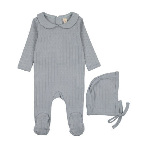 Bonjoy Cloud Peter Pan Pointelle Footie Set