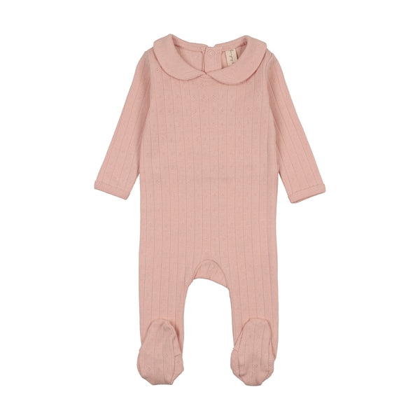 Bonjoy Salmon Peter Pan Pointelle Footie