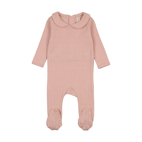 Bonjoy Salmon Peter Pan Pointelle Footie