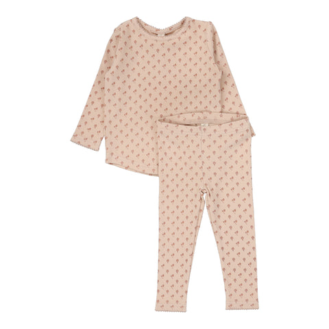 Lilette Dusty Pink Ballard Print Lounge Set