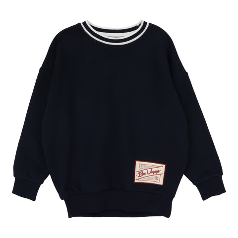 Lil Legs Navy Bon Voyage Sweatshirt BVBS-NAVY